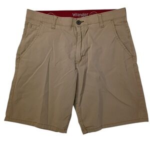 Wrangler Outdoor Shorts Mens 32 Tan Performance Flat Front Stretch Outdoor‎